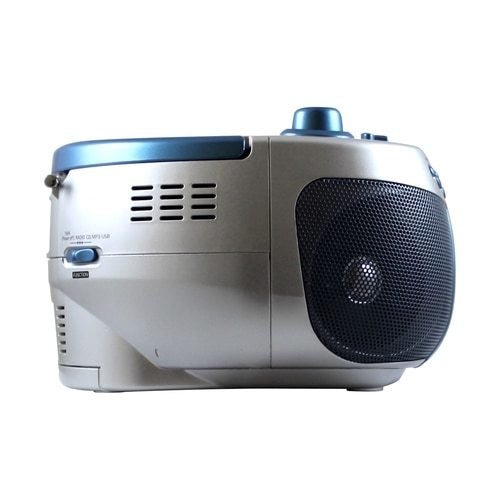 HamiltonBuhl Ear AudioStar Boombox Radio, CD, USB, Cassette Player with Tape and CD to MP3 Converter - Blue (HML - 5050ULTRA) - SchoolOutlet