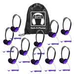 HamiltonBuhl Galaxy Econo - Line of Sack - O - Phones with 5 Personal - Sized HA2 Headphones, Starfish Jackbox and Carry Bag (HML - GJB5HA2 - XXX) - SchoolOutlet