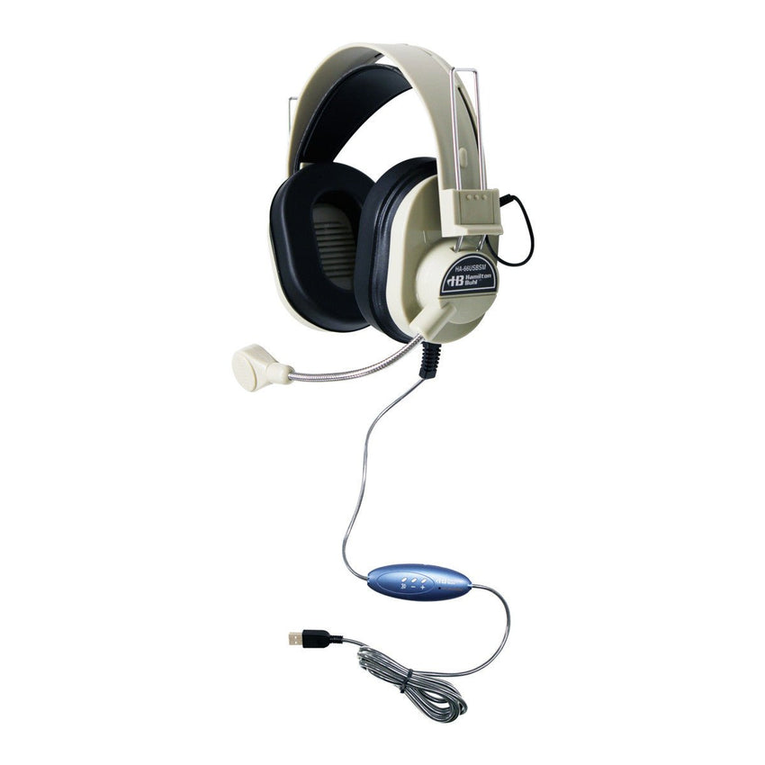 HamiltonBuhl Deluxe USB Headset with Gooseneck Microphone (HML - HA - 66USBSM) - SchoolOutlet