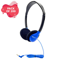 HamiltonBuhl Personal On-Ear Stereo Headphone XXX - 200 Pack (HML-HA2-XXX-200)