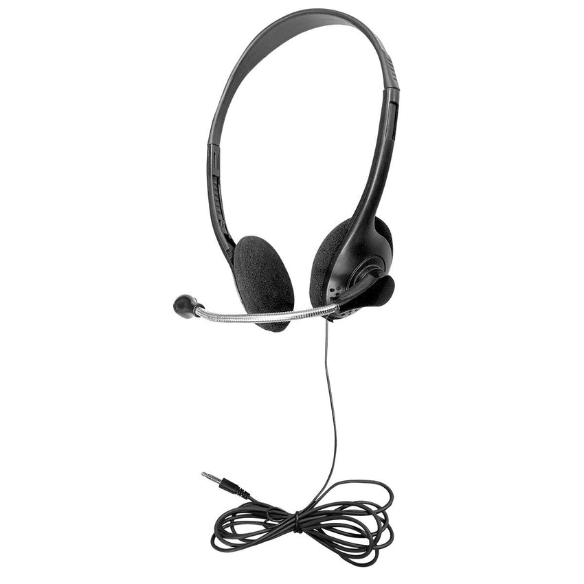 HamiltonBuhl Multi - Pack of 50 Personal Headsets with Steel - Reinforced Mic, TRRS Plug and Foam Ear Cushions (HML - HA2G - P50) - SchoolOutlet