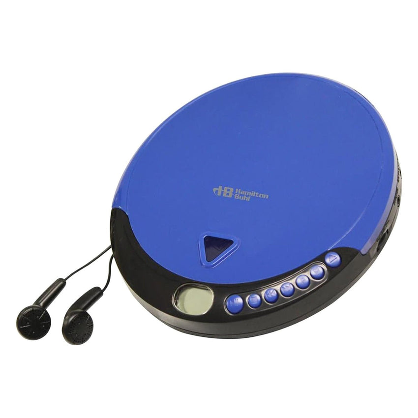 Hamilton Buhl Portable Compact Disc Player with 60 Second Anti - Shock Memory, Mini Plug 3.5mm Headphone Jack, LCD Track Display & Hold Switch, Open Box (HML - HACX - 114) - SchoolOutlet