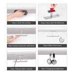 HamiltonBuhl Hook - It Dual Headphone/Headset Hanger with 3M Adhesive and Screws (HML - HP - HOOK) - SchoolOutlet