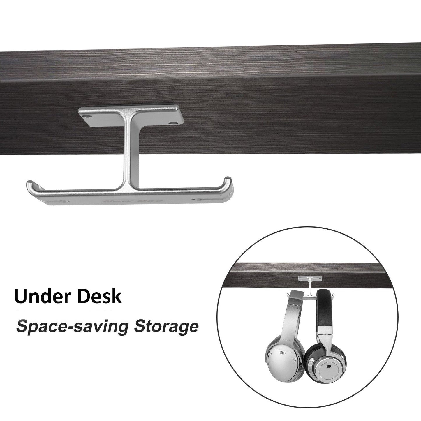 HamiltonBuhl Hook - It Dual Headphone/Headset Hanger with 3M Adhesive and Screws (HML - HP - HOOK) - SchoolOutlet