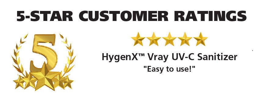HamiltonBuhl HygenX Vray Portable UV Sanitizer - High Intensity Portable and Cordless UV - C Sanitizer - Kills 99.9% of Bacteria (HML - HYGENX - VRAY) - SchoolOutlet