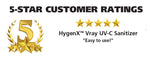 HamiltonBuhl HygenX Vray Portable UV Sanitizer - High Intensity Portable and Cordless UV - C Sanitizer - Kills 99.9% of Bacteria (HML - HYGENX - VRAY) - SchoolOutlet