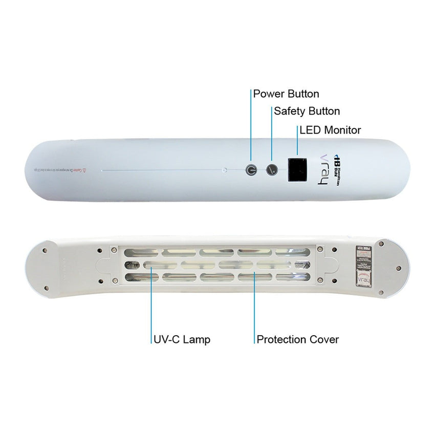 HamiltonBuhl HygenX Vray Portable UV Sanitizer - High Intensity Portable and Cordless UV - C Sanitizer - Kills 99.9% of Bacteria (HML - HYGENX - VRAY) - SchoolOutlet