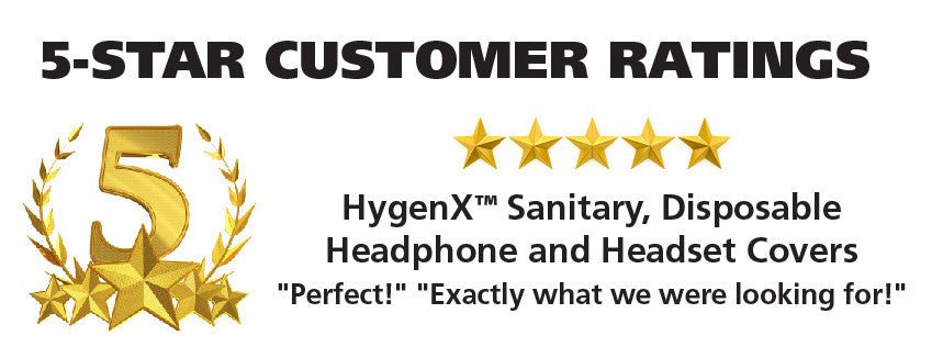 HamiltonBuhl HygenX Sanitary, Disposable Ear Cushion Covers for 4.5" Deluxe - Sized Headphones and Headsets, Master Carton of 600 Pairs (HML - HYGENXCP45 - XXX) - SchoolOutlet
