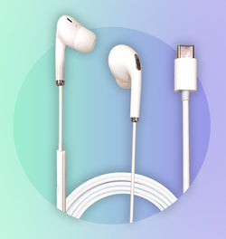 HamiltonBuhl USB-C Ear Buds, In-Line Microphone and Play/Pause Control (HML-ISD-USBC)
