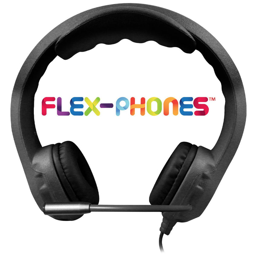 HamiltonBuhl Flex - Phones TRRS Headset with Gooseneck Microphone for K - 5 - 42 Pack (HML - KFX2BLK - 42) - SchoolOutlet
