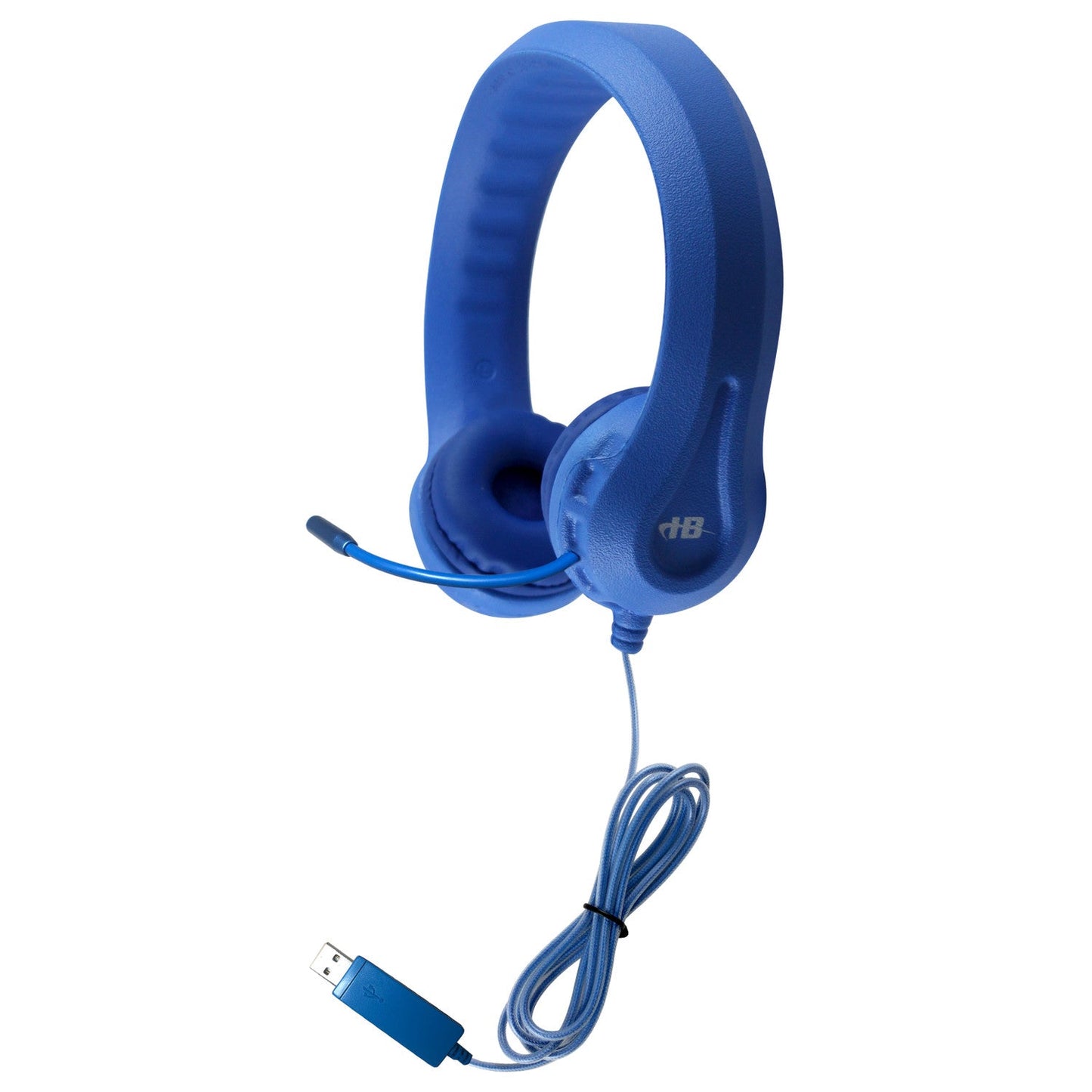 HamiltonBuhl Flex - Phones USB Kids Headset with Gooseneck Microphone BLUE - 42 Pack (HML - KFX2UBLU - 42) - SchoolOutlet