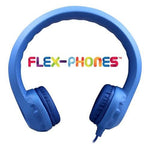 HamiltonBuhl USB - C Flex - Phones Virtually Indestructible Foam Headphones – Black with Blue Ear Cushions (HML - KIDS - XXX) - SchoolOutlet
