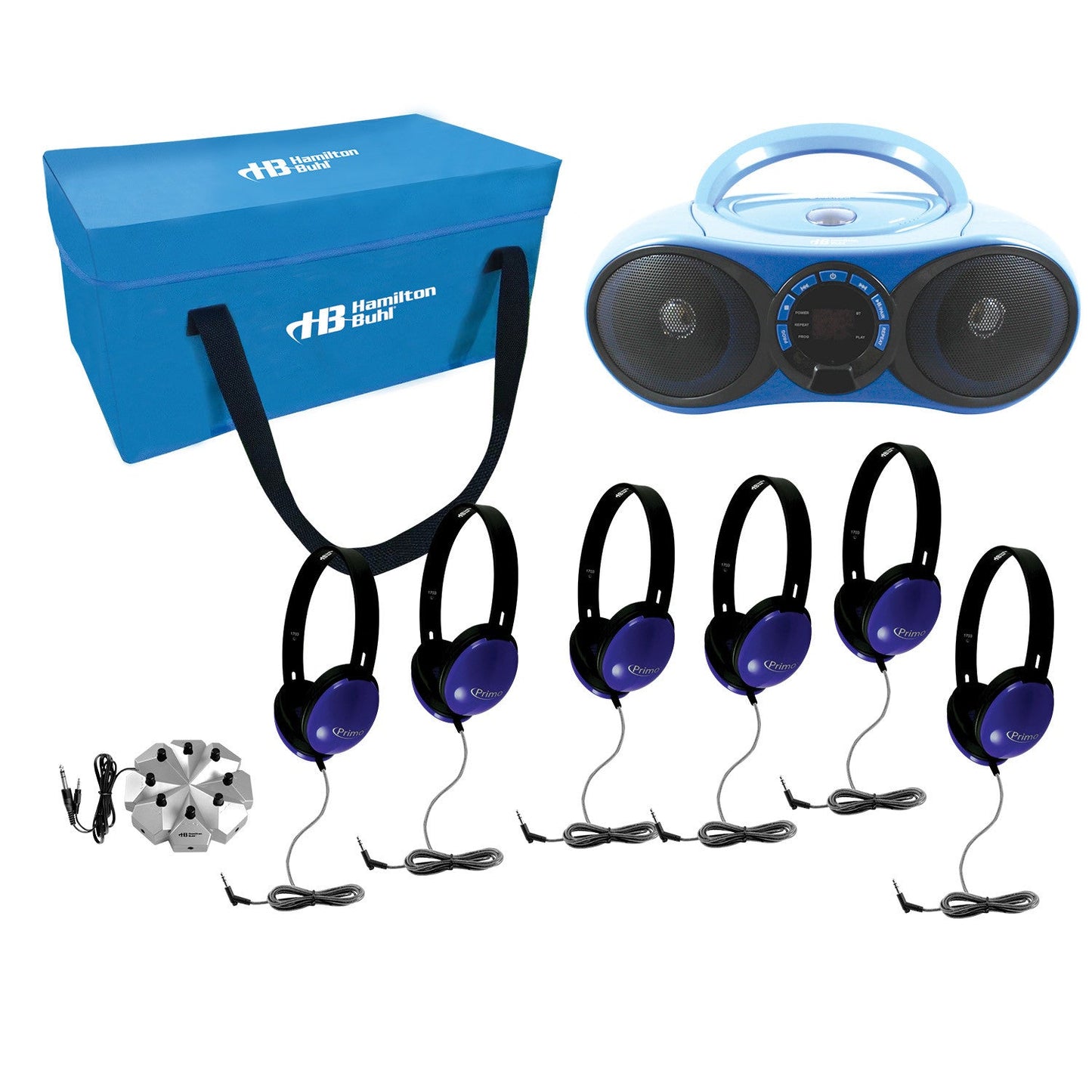 HamiltonBuhl AudioMVP Bluetooth/CD/FM Listening Center, 6 Station (HML - LCMVP1) - SchoolOutlet