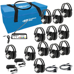 HamiltonBuhl 12-Station Wireless Listening Center with Wireless Multi-Channeled Transmitter and Headphones (HML-LCP/12/901)