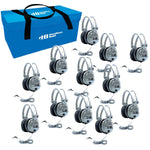 HamiltonBuhl Lab Pack, 12 SchoolMate SC7V Deluxe - Sized Headphones in a Carry Case (HML - LCP/12/SC7V) - SchoolOutlet