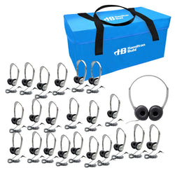 HamiltonBuhl Lab Pack, 24 MS2L Personal Headphones in a Carry Case (HML-LCP/24/MS2L)