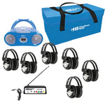 HamiltonBhul Wireless 6 - Person Listening Center with Bluetooth, CD/Cassette/FM Boombox (HML - LCP/CD385/906) - SchoolOutlet