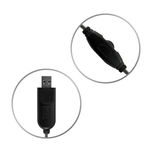 HamiltonBuhl MACH - 1 Multimedia USB Headset - Steel Reinforced Gooseneck Mic and In - Line Volume (HML - M1USB) - SchoolOutlet