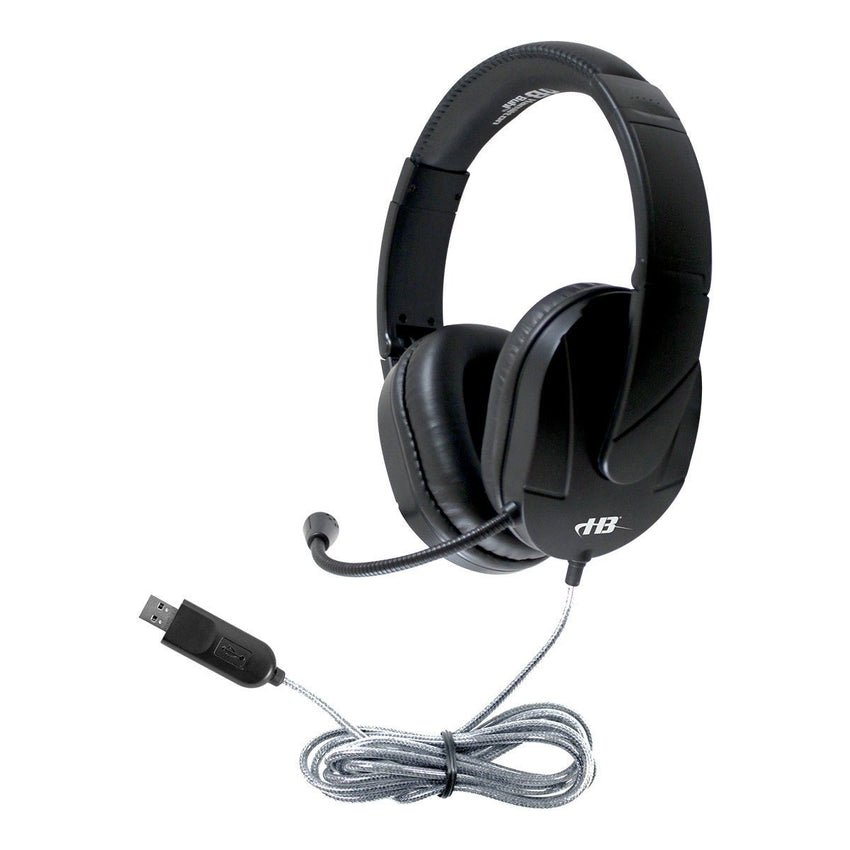 HamiltonBuhl MACH - 2 Deluxe - Sized Multimedia Headset with Steel - Reinforced Gooseneck Mic - 40 Pack (HML - M2USB - 40) - SchoolOutlet