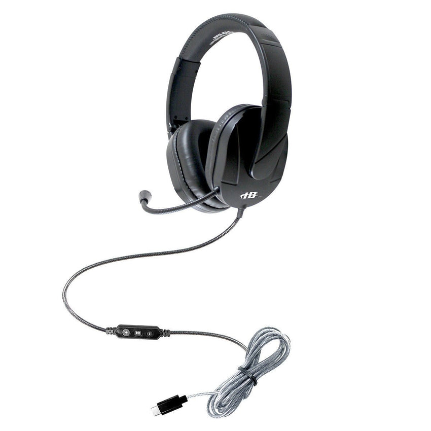 HamiltonBuhl MACH - 2 USB Type - C Multimedia Stereo Headset - Over - Ear with Steel - Reinforced Gooseneck Mic (HML - M2USBC) - SchoolOutlet