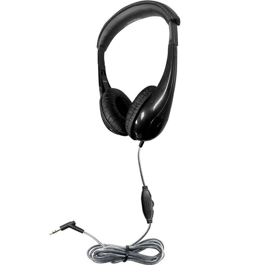 HamiltonBuhl Motiv8 TRS Classroom Headphone with In - line Volume Control (HML - M8BK1) - SchoolOutlet