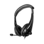 HamiltonBuhl Motiv8 TRRS Classroom Headset with Gooseneck Mic and In - line Volume Control (HML - M8BK2) - SchoolOutlet