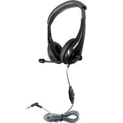 HamiltonBuhl Motiv8 TRRS Classroom Headset with Gooseneck Mic and In-line Volume Control (HML-M8BK2)