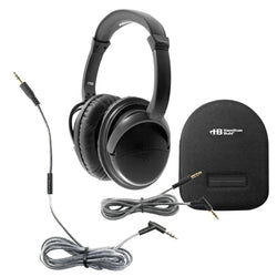 HamiltonBuhl Deluxe-Size Active Noise-Cancelling Headset with In-Line Microphone and Case (HML-NCHBC12)