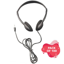 HamiltonBuhl Personal Economical Headphones, 100 Pack (HML-PER/100)