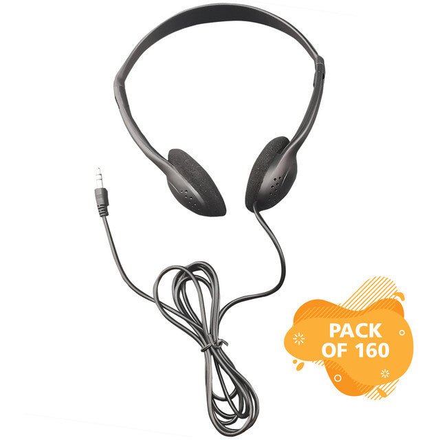 HamiltonBuhl Personal Economical Headphones, 160 Pack (HML - PER/160) - SchoolOutlet