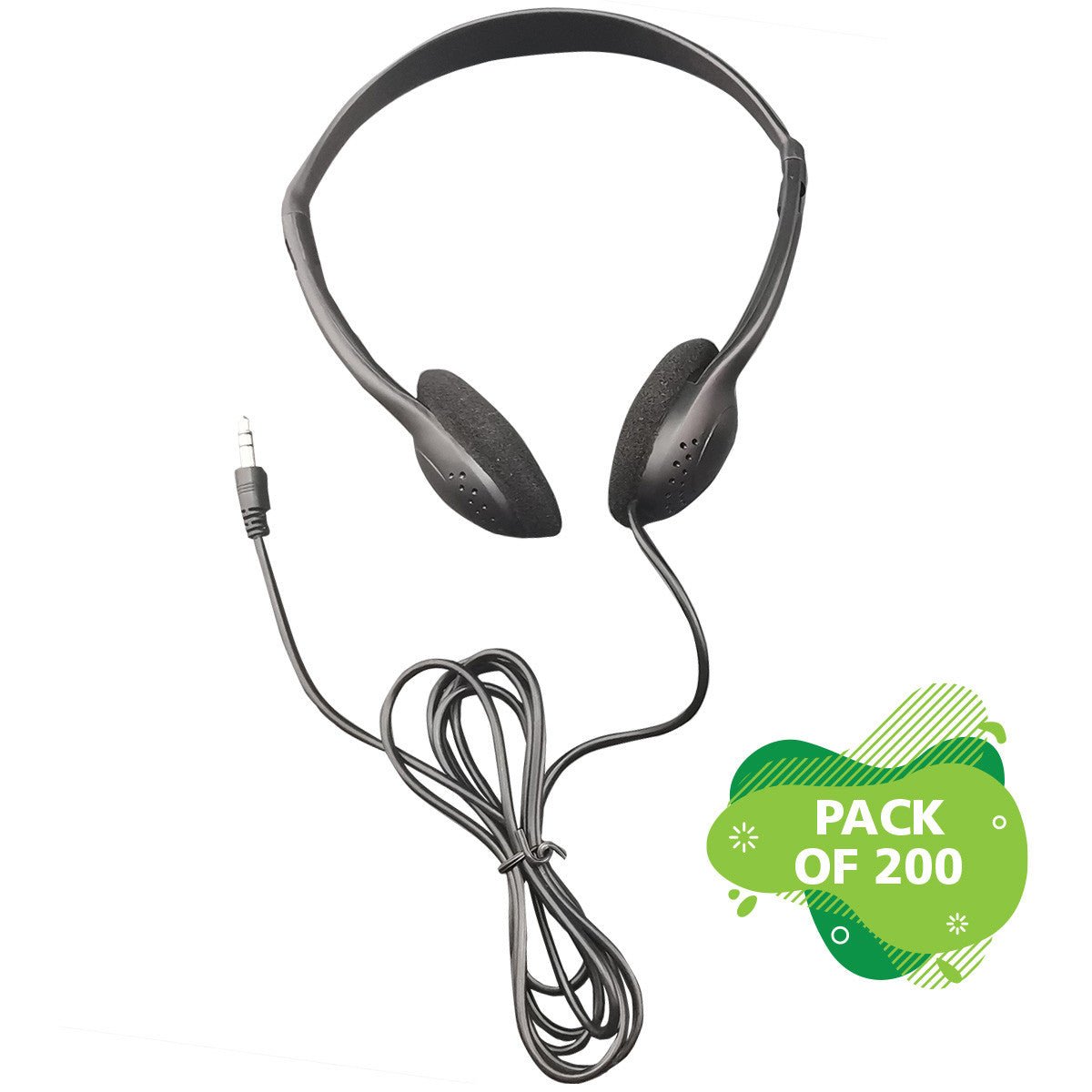 HamiltonBuhl Personal Economical Headphones, 200 Pack (HML - PER/200) - SchoolOutlet