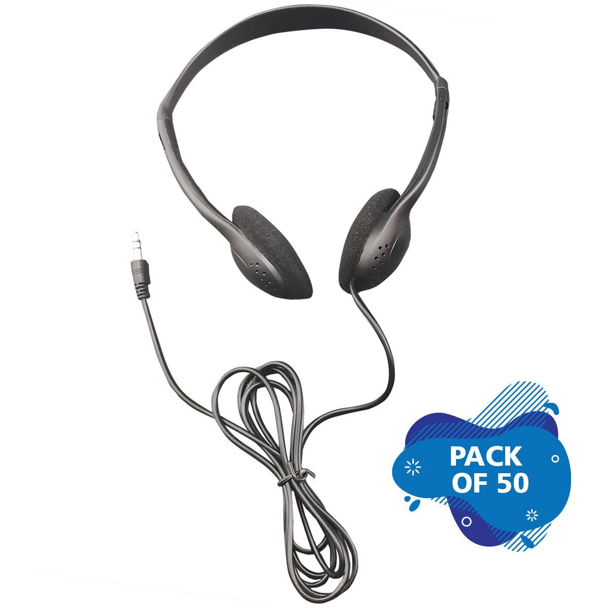 HamiltonBuhl Personal Economical Headphones, 50 Pack(HML - PER/50) - SchoolOutlet