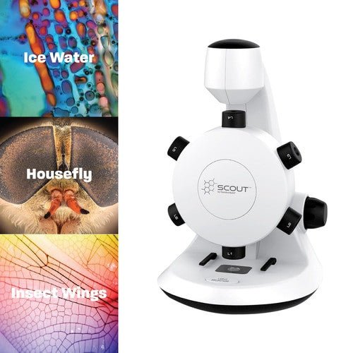 Hamiltonbuhl Scout Digital Microscope - STEM Microscope with Six Magnification Lenses (HML - SCT18) - SchoolOutlet