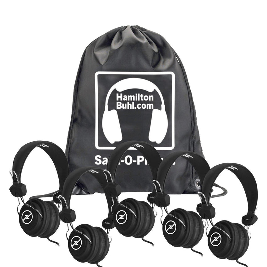 HamiltonBuhl Sack - O - Phones, 5 Color Favoritz Headsets with In - Line Microphone and TRRS Plug (HML - SOP - FVXXX) - SchoolOutlet