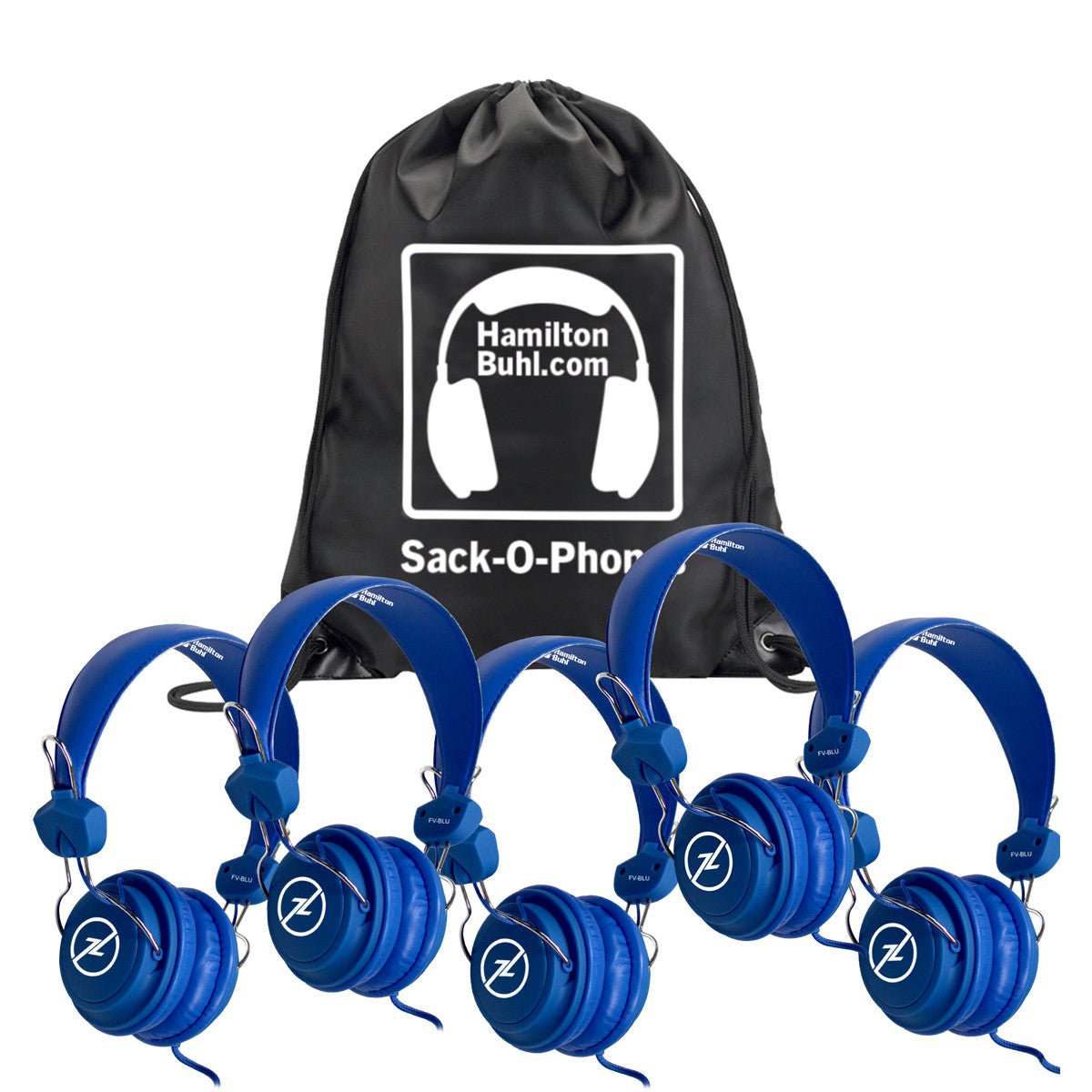 HamiltonBuhl Sack - O - Phones, 5 Color Favoritz Headsets with In - Line Microphone and TRRS Plug (HML - SOP - FVXXX) - SchoolOutlet
