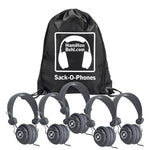 HamiltonBuhl Sack - O - Phones, 5 Color Favoritz Headsets with In - Line Microphone and TRRS Plug (HML - SOP - FVXXX) - SchoolOutlet