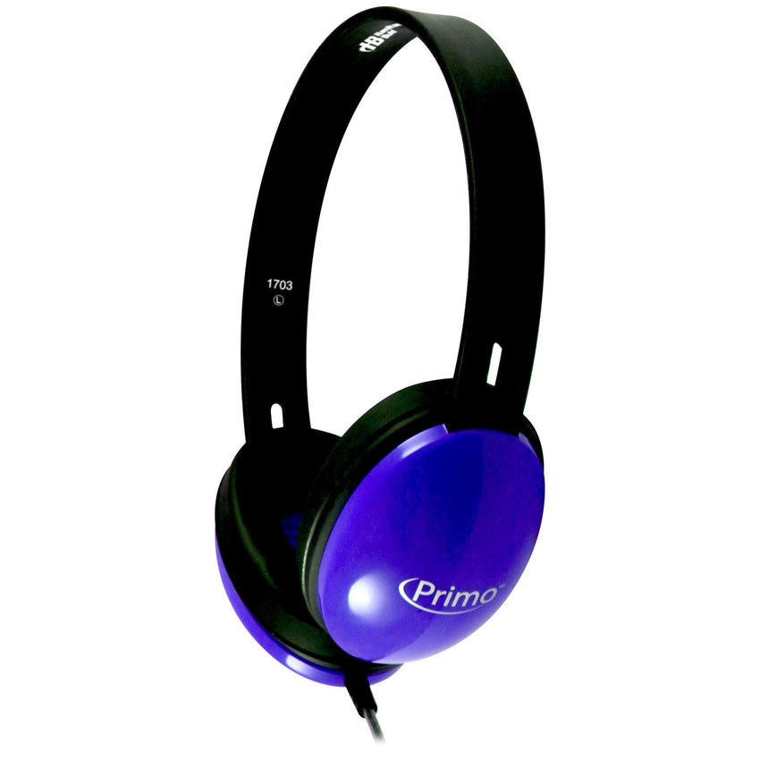 HamiltonBuhl Sack - O - Phones, 8 Blue Primo Headphones and 3.5mm Jackbox (HML - SOP - PRM8JB) - SchoolOutlet