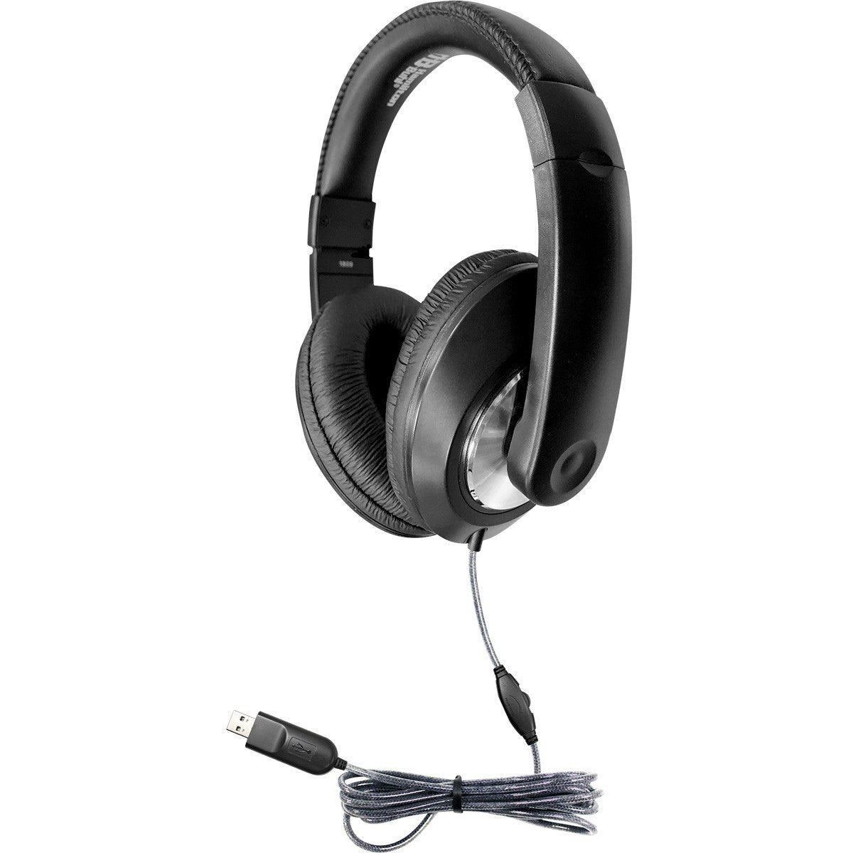 HamiltonBuhl Smart - Trek Deluxe Stereo Headphone with In - Line Volume Control and USB Plug (HML - ST1BKU) - SchoolOutlet