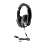 HamiltonBuhl Smart - Trek Deluxe Stereo Headphone with In - Line Volume Control and USB Plug - 50 Pack (HML - ST1BKU - 50) - SchoolOutlet