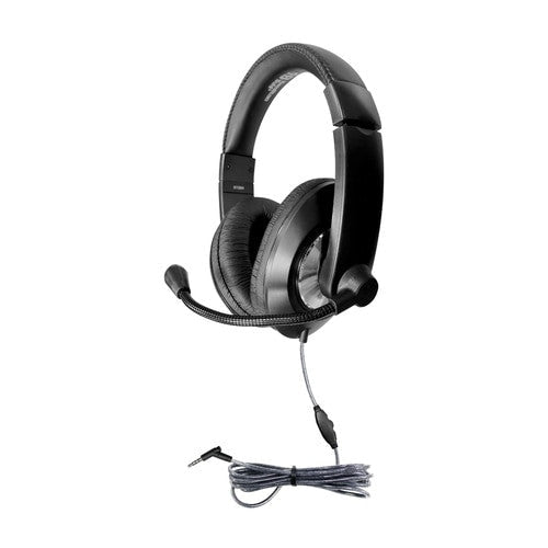 HamiltonBuhl Smart - Trek Deluxe Stereo Headset with Volume Control and 3.5mm TRRS Plug (HML - ST2BK) - SchoolOutlet