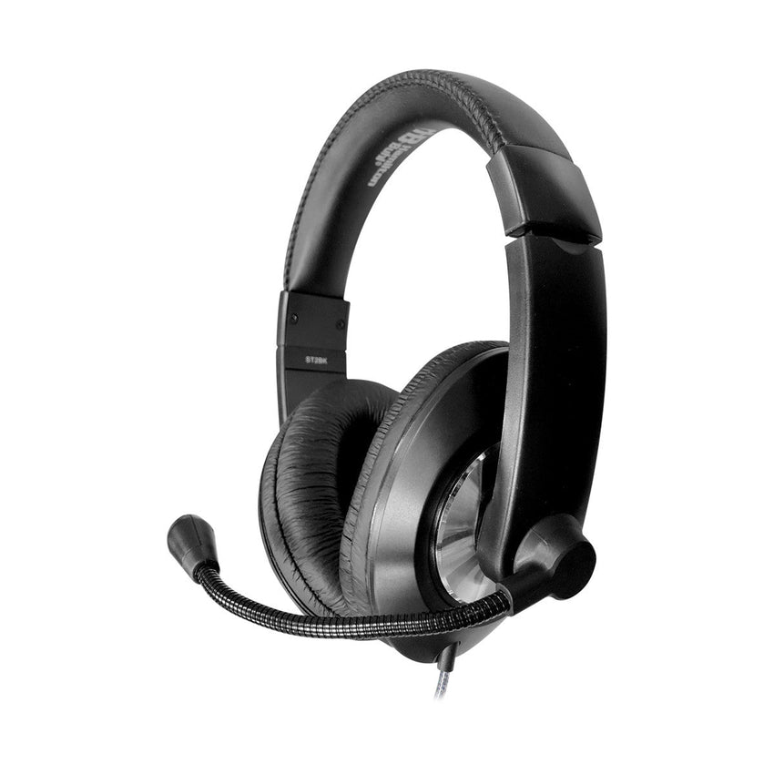 HamiltonBuhl Smart - Trek Deluxe Stereo Headset with In - Line Volume Control and USB Plug (HML - ST2BKU) - SchoolOutlet