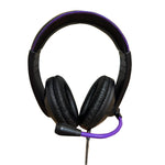 HamiltonBuhl Smart - Trek Deluxe Stereo Headset with In - Line Volume Control, USB - C Plug and Metallic Purple Accents (HML - ST2PL - C) - SchoolOutlet