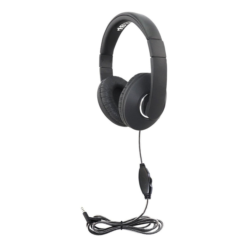 HamiltonBuhl Smart - Trek Mini Headphone with In - Line Volume Control and 3.5mm TRS Plug (HML - STM1BK) - SchoolOutlet