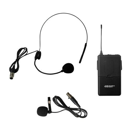 HamiltonBuhl VENU100A Belt Pack with Lapel Mic and Head - Worn Mic, Frequency 918.70 MHz (HML - VENU100A - BP918) - SchoolOutlet