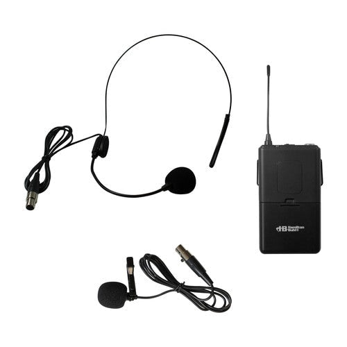 HamiltonBuhl VENU100A and Venu80A Belt Pack with Lapel Mic and Headworn Mic - Frequency 915.00 MHz (HML - VENU180A - BP915) - SchoolOutlet
