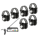 HamiltonBuhl 6 Station Wireless Listening Center - with Multi - Frequency Headphones (6) and Transmitter (1) (HML - W906 - MULTI) - SchoolOutlet
