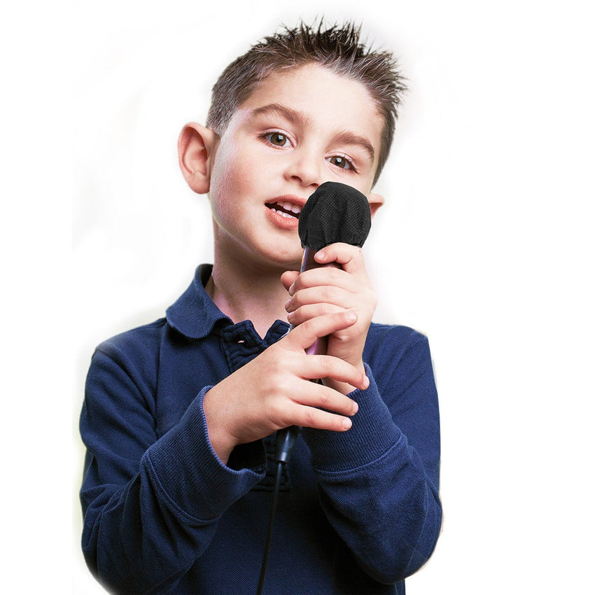 HamiltonBuhl Hygenx Sanitary, Disposable Microphone Covers - Black, Master Carton, 12 boxes of 100 (HML - X19MMPBKC) - SchoolOutlet