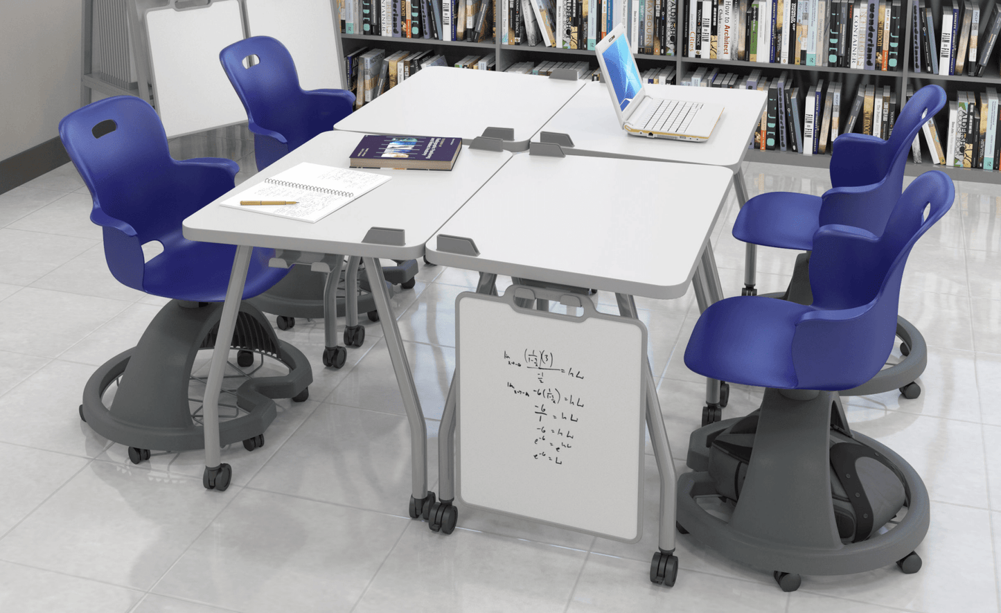 Haskell Education Ethos Series Mobile School Chair with Storage Base 18"H (2ES1X0) - SchoolOutlet