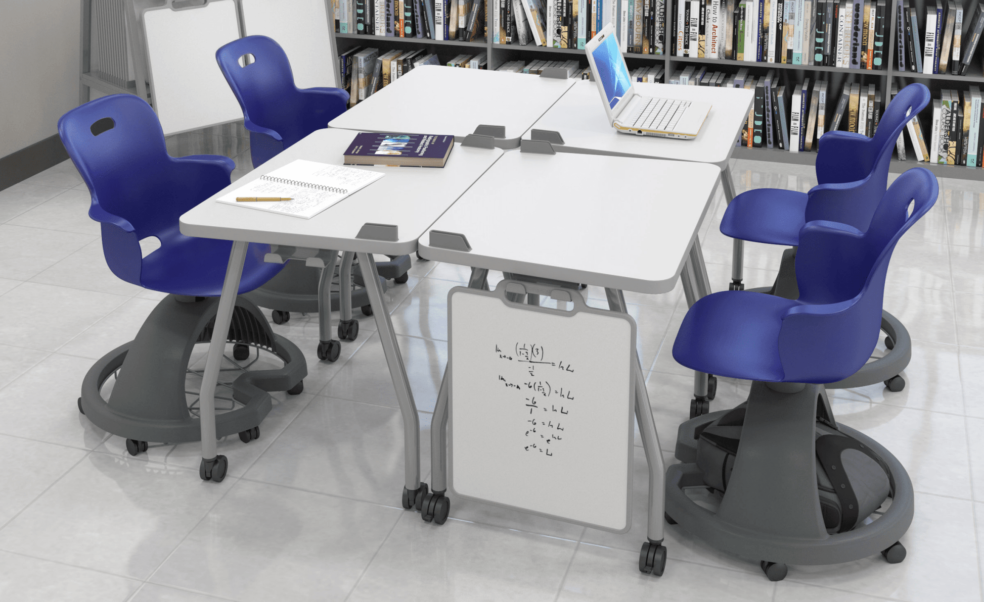 Haskell Education Ethos Series Mobile School Chair with Storage Base 18"H (2ES1X0) - SchoolOutlet