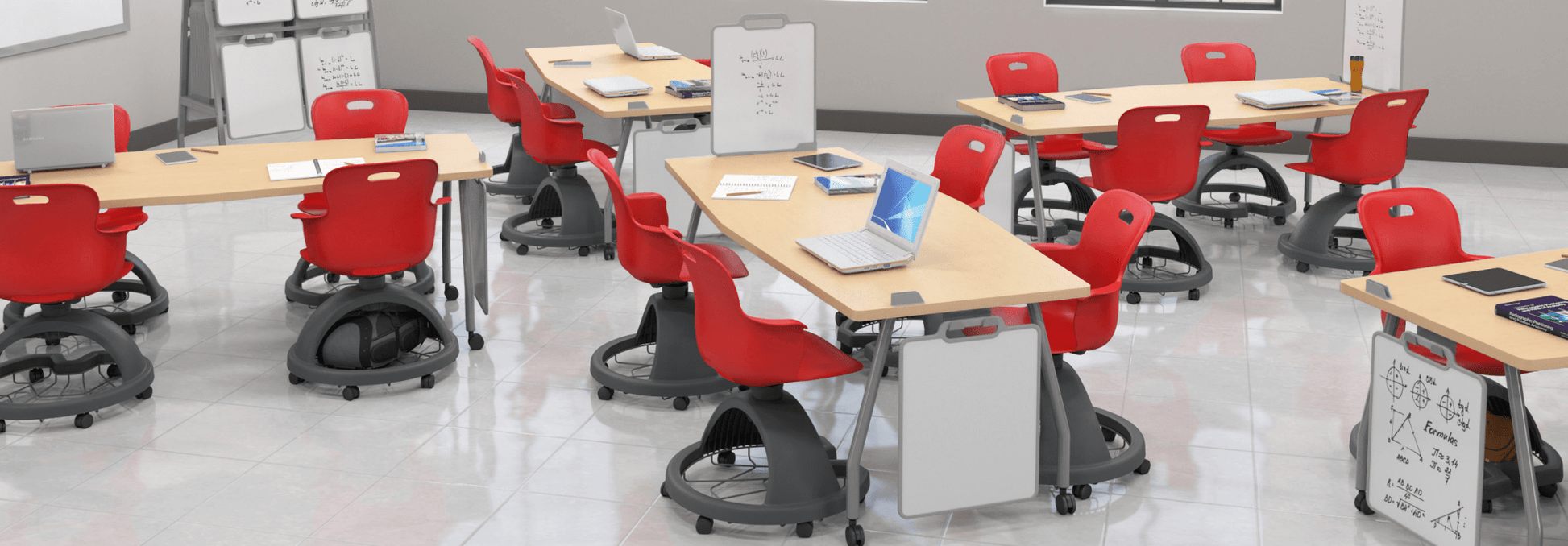 Haskell Education Ethos Series Mobile School Chair with Storage Base 18"H (2ES1X0) - SchoolOutlet